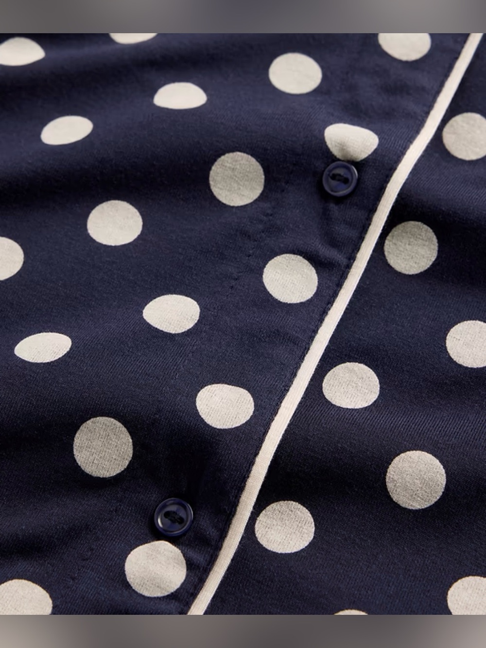 NWT GapBody SoftMade Modal PJ Top Navy Blue White Polka Dot Size XL TOP ONLY - Picture 2 of 2